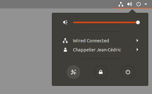 [menu de connexion/configuration]