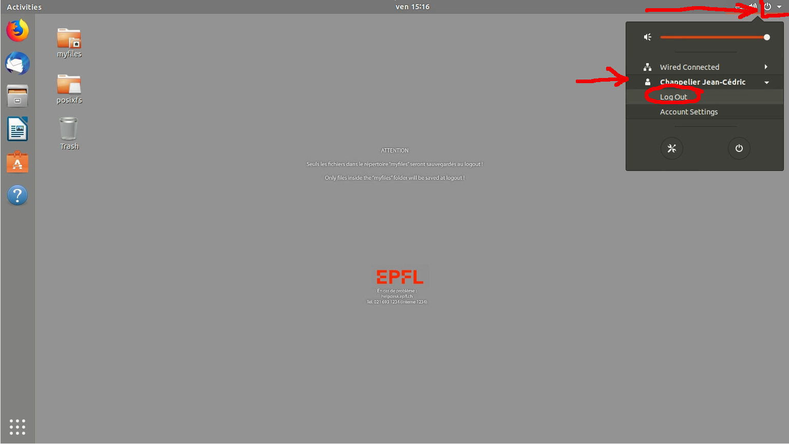[Menu Logout]